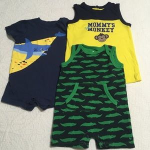 3-6m (4/$20) Short Rompers for Summer